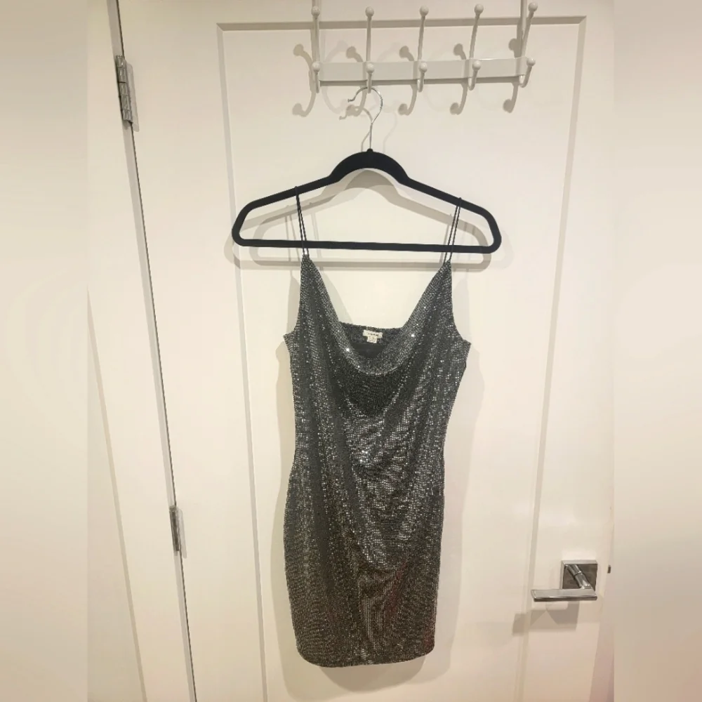 Garage-Party Glitter Midi Black Dress-Size USA Medium - Picture 2 of 5